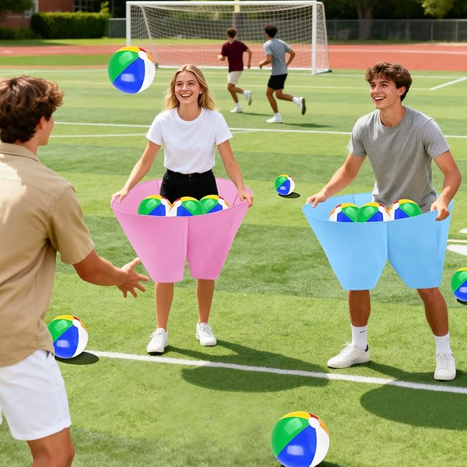 Granny Pants Game with Bouncy Balls and 1 Air Pump (Random Colors), Granny Pants Outdoor Game Baby Shower Funny Party Game for Adults & Families, Big Pants Ball Game Granny Pants Yard Game