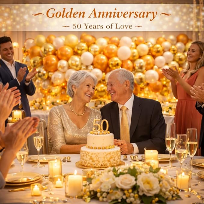Metallic Gold Latex Balloons 100 Pack, 12 Inch Round Shiny Chrome Gold Helium Balloons for Wedding Anniversary Graduation Celebration New Year Christmas Holiday Party Decorations