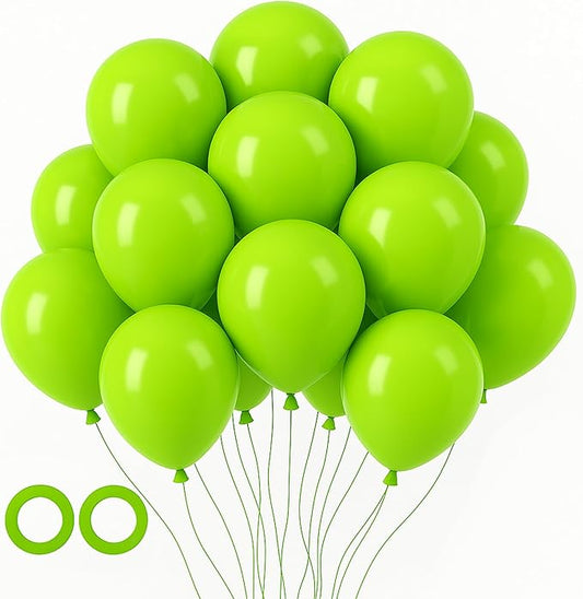 Voircoloria 105pcs Lime Green Balloons 12inch Party Latex Balloons for Boys Girls Birthday Baby Shower Gender Reveal Wedding Sunflower Party Decorations