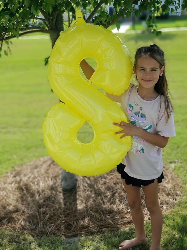 40 Inch Yellow Numbers 9 Balloon, Balloons Decorations for 9 19 90 Birthday Party, Engagement, Weddin, Graduations, Photo Shoot Supplies