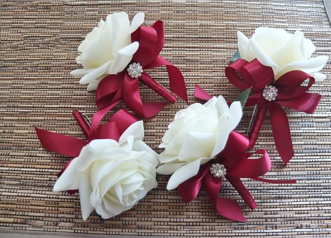 ITIsparkle 11/2" Inch Double Faced Satin Ribbon 25 Yards-Roll Set for Gift Wrapping Party Favor Hair Braids Hair Bow Baby Shower Decoration Floral Arrangement Craft Supplies, Wine 275# Ribbon