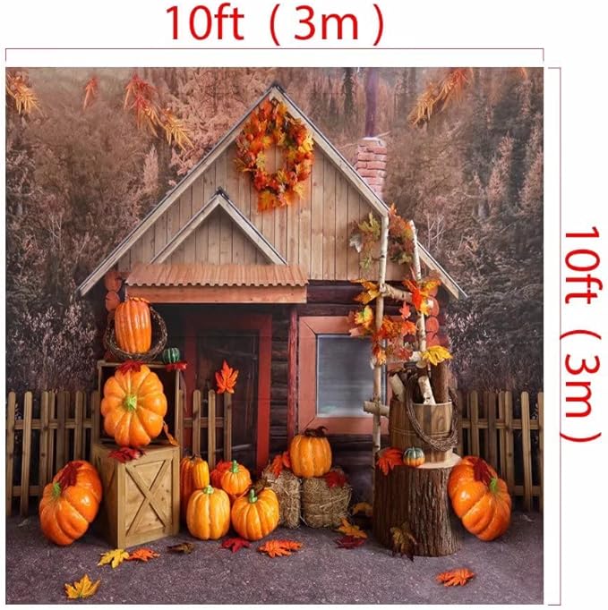 Kate 8x8ft Thanksgiving Backdrop for Photography Fabric Fall Backdrop Baby Shower Birthday Party Decoration