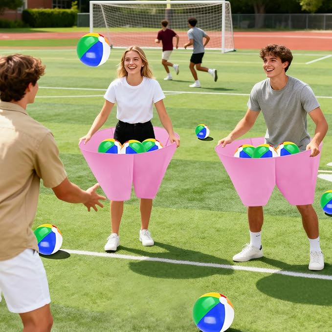 Granny Pants Game with Bouncy Balls and 1 Air Pump (Random Colors), Granny Pants Outdoor Game Baby Shower Funny Party Game for Adults & Families, Big Pants Ball Game Granny Pants Yard Game