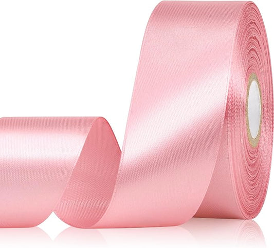 Rose Gold Satin Ribbon 1-1/2 Inch 30 Yards Solid Polyester Ribbon for Gift Wrapping Christmas Wedding Birthday Party Baby Shower Decoration Handmade Immortal Flower Craft