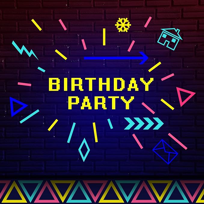 WILLBOND 127ft Glow Neon Party Supplies Set, 6 Colors UV Blacklight Reactive Tape, Neon Paper Garlands Circle Dots Stars Hanging Decorations for Birthday Wedding Glow Party Decorations