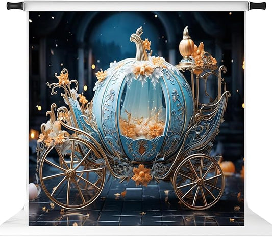 Kate Cinderella Backdrop for Photography Fairy Tales Princess Pumpkin Car Birthday Party Photoshoot Background Photo Studio 10x10ft