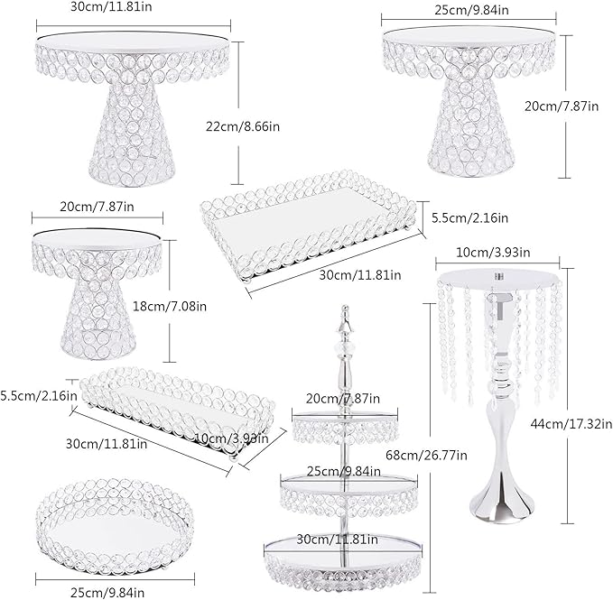 11 PCS Cake Stand Set-Dessert Table Display Set-Cupcake Display Stand for Wedding, Birthday Party, Anniversary, Gatherings