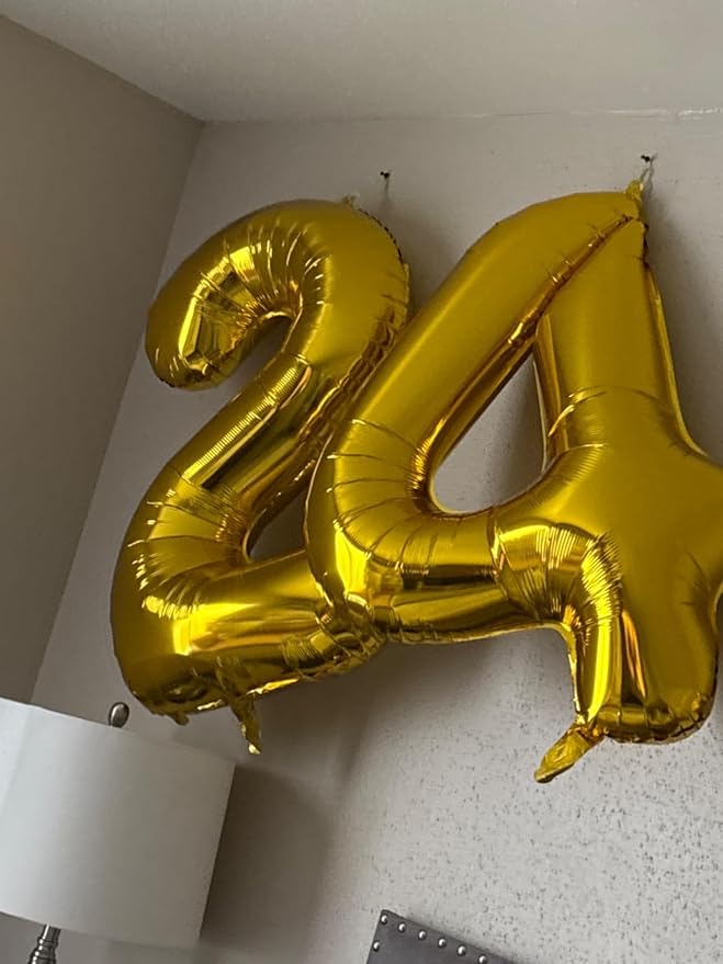40 inch Number Balloon 0-9 Gold Large Number 40 Balloons,Digital Balloons for Birthday Party Celebration Decorations Supplies, Helium Foil Number Balloons for Wedding Anniversary