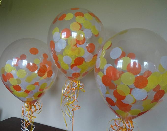 Orange Confetti 1 inch Paper Confetti Circle Filled Balloons or Table Party Decoration 5000 pcs