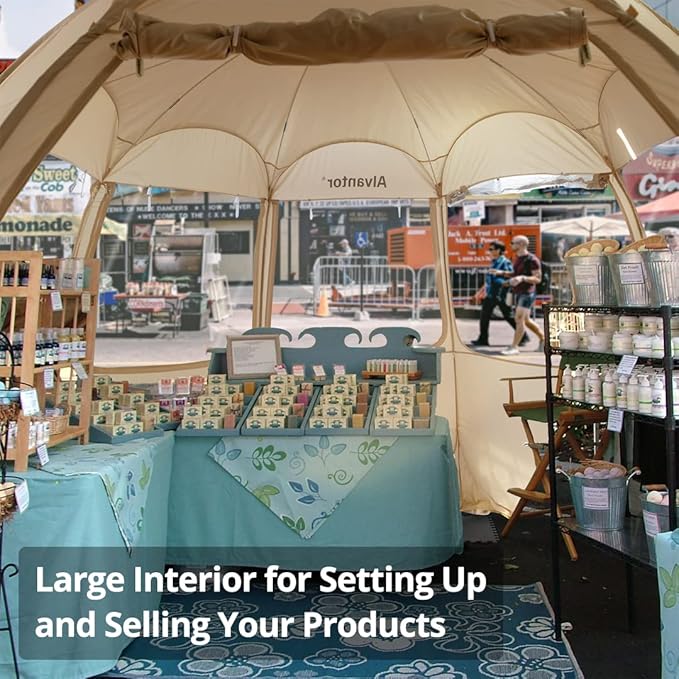 Alvantor® Pop Up Canopy Tent - Vendor Booth Event Tent - Pop Up Canopy for Commercial Activity - Camping Gazebos - Beige