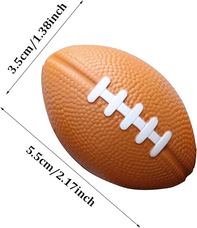 24Pcs Football Cupcake Toppers Foam Rugby Ball Players Cupcake Picks for Kids Sport Theme Birthday Party Baby Shower Cake Decorations Supplies