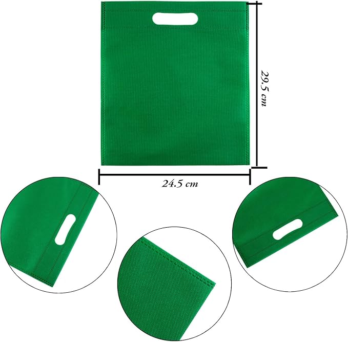 Aneco 50 Pieces Party Non-woven Gift Bags 9.5×11.5 Inch Goodie Treat Favor Bag with Handles Rainbow Tote Bag Bulk for Birthday Party Supplies