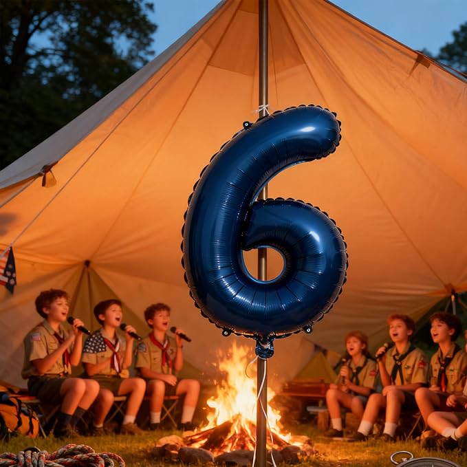 Navy Blue Number 6 Balloons 40 Inch Giant Number Dark Blue 6 Foil Mylar Balloons for 6th Birthday Anniversary Events Party Decorations