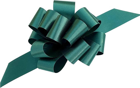 GiftWrap Etc. Hunter Green Decorative Pull Bows - 5" Wide, Set of 10, St. Patrick's Day, Easter, Spring, Earth Day, Wreath, Swag, Garland, Gift Wrap, Baskets, Fundraiser, Birthday, Party, Office