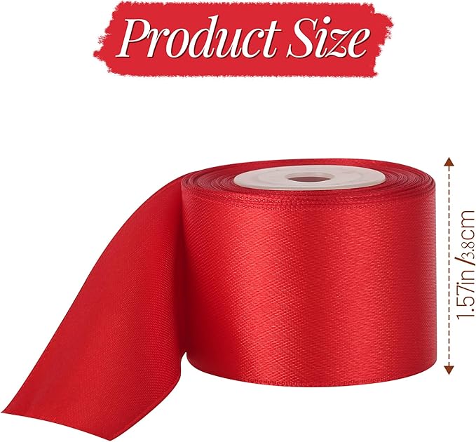 LIUYAXI 80 Yards Rainbow Satin Ribbon 1-1/2 Inch x 8 Rolls,Double Faced Stain Ribbon for Gift Wrapping Craft Party Decoration Baby Shower Wedding