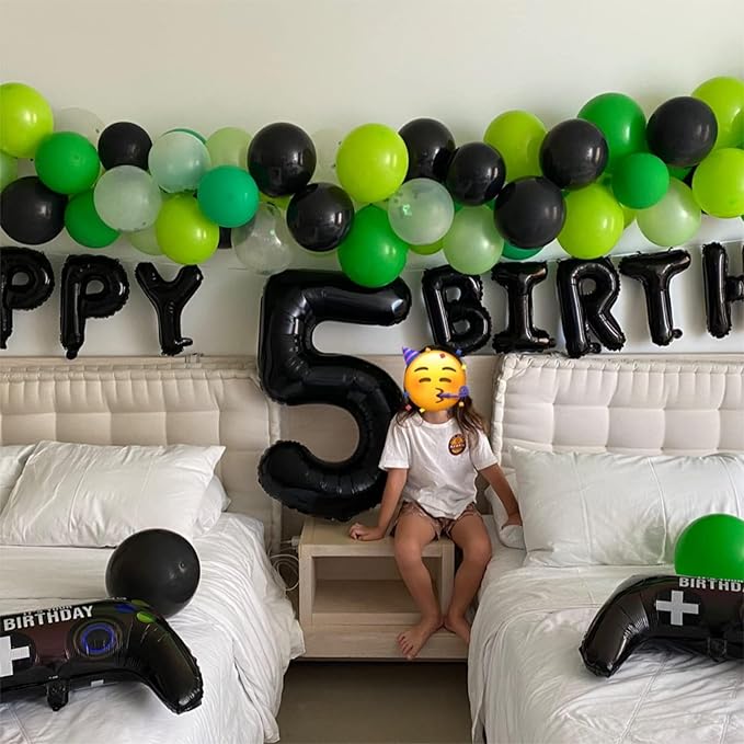 40 Inch Balloon Number 7 Black, Large Foil Number Balloons Set 0-9, Digital 7 Helium Balloons for Girls Boys Men Women 7th 17th 70th Birthday Anniversary Graduation New Year's Eve Party Decoration