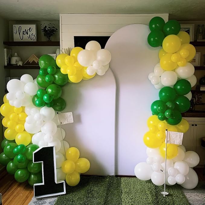 Awenztech 120pcs Green Balloon Arch Kit, 18 12 10 5 inch Green Latex Balloons Different Sizes Balloon Garland for Birthday Baby Shower Tropical Party Decorations