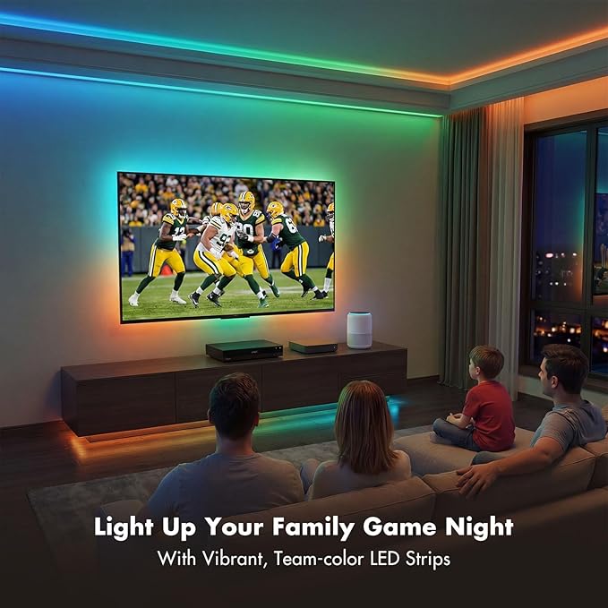 MFWW Smart IC RGB Strip Lights, 32.8FT LED Lights Multiple Colors on One Line, App+Remote Control, Timing, Multimodal, Music Sync, Color Changing Lights for Bedroom, Party Home Decor