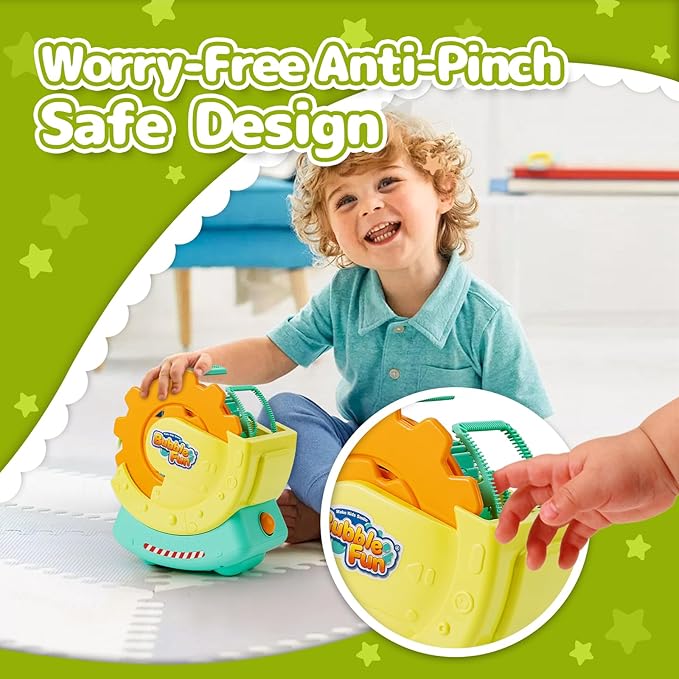 Rechargeable Bubble Machine for Kids – Extra Large Bubbles with Bubble-in-Bubble Effects, Fast Automatic Bubble Maker Toy with 8oz Solution, Bubble Blower for Indoor/Outdoor Play, Party, Wedding, Gift