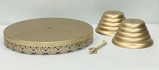 Premium Metal Cake Stand Elegant Centerpiece for Cakes, Cupcakes, and Desserts Display Stand for Weddings, Parties, and Special Occasions Pedestal (Set of 2)