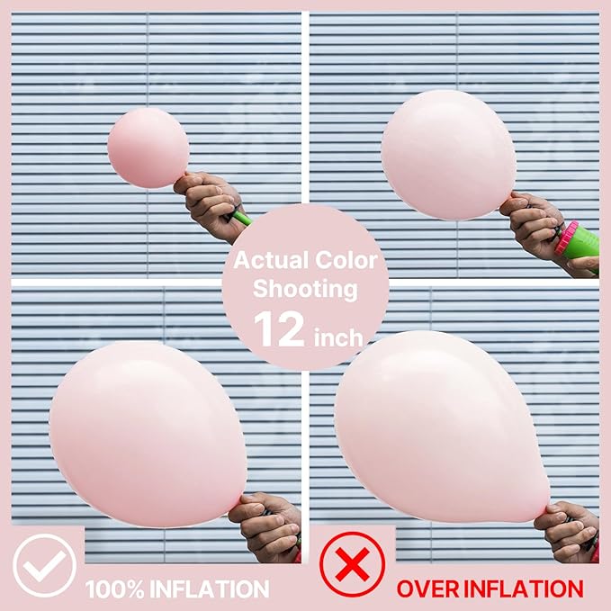 PartyWoo Baby Pink Balloons 140pcs Different Sizes of 18 12 10 5 Inch Pastel Light Pale Pink Balloon Arch Kit for Baby Shower Gender Reveal Wedding Princess Birthday Party Decorations Pink-Q18