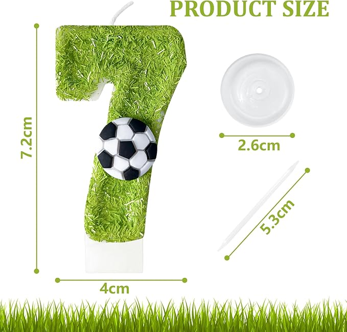 Birthday Candles Numbers，Soccer Birthday Decorations，Suitable for Girl and boy Cake Toppers, Wedding Cakes, Anniversaries, Party Celebrations, Birthday Decorations (Number 17)