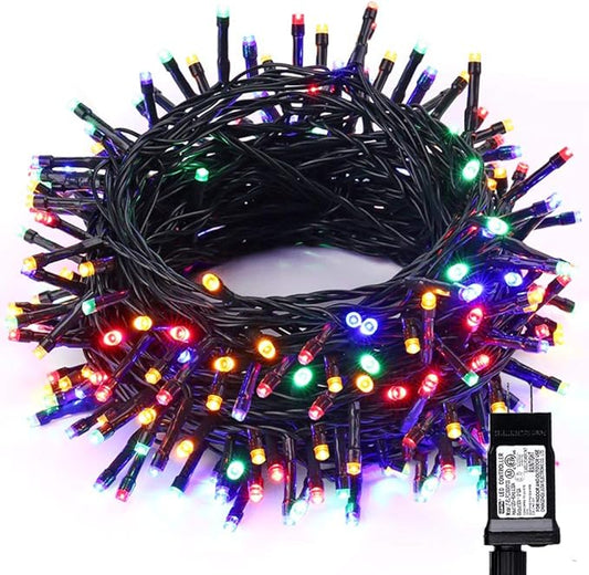 Toodour Multicolor 82ft 200 LED Christmas String Lights with 8 Modes, Timer, Low Voltage Indoor Fairy Twinkle Lights for Home, Garden, Party, Holiday, Tree, Christmas Decorations