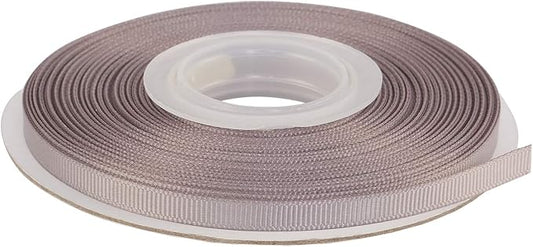 Ribbonitlux 1/4" Wide Solid Grosgrain Ribbon 25 Yards (012-Silver）, Set for Gift Wrapping, Party Decor, Sewing Applications, Wedding and Craft