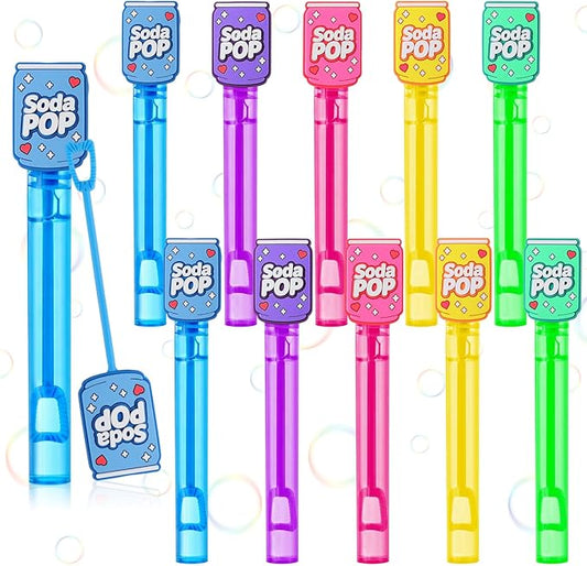 Jenaai 24 Pcs Soda Pop Bubble Wands Kpop Bubbles Party Favors for Summer Activity Cartoon Birthday Gifts Carnival Goody Bag Stuffers Wedding Supplies