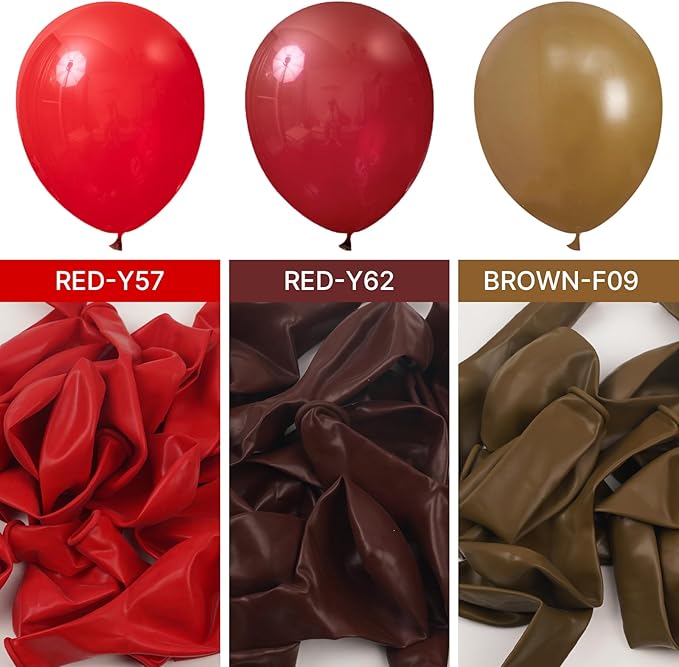 PartyWoo Burgundy Balloons 152 pcs Different Sizes of 18 12 10 5 Inch Dark Chestnut Red Maroon Balloon Arch Kit Garland for Birthday Graduation Anniversary Cherry Casino Party Decorations Red-Y62