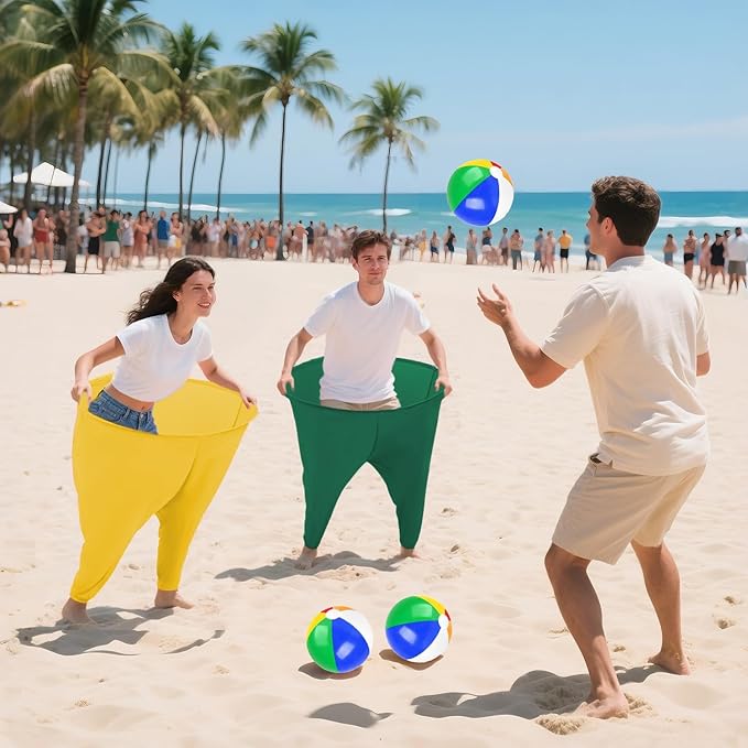 Granny Pants Yard Game Freaky Party Games Pants with Bouncy Balls and Air Pump Oversized Granny Pants Outdoor Game for Adults and Family Interactive Throwing Game for Group Gatherings