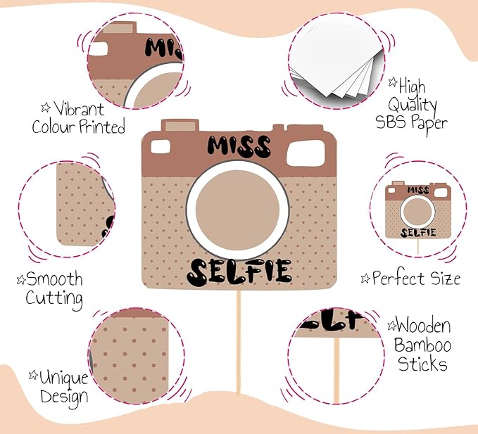 Zyozique 26 Pcs Multi Colour Theme Photobooth Props for Birthday Girl or Boy/Photobooth,Birthdays Parties Items Decorations Supplies - Birthday Photo Booth Props - Cute & Funny Props