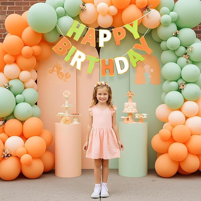 Happy Birthday Banner - 9ft Pre-Strung Happy Birthday Sign for Women, Men, Girls, Boys - No DIY Birthday Decorations & Party Supplies(Tri-Color)