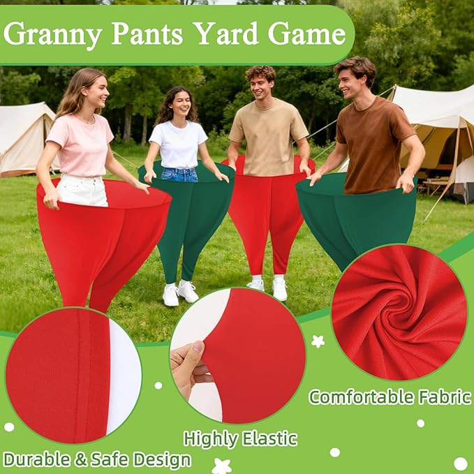 Granny Pants Yard Game Freaky Party Games Pants with Bouncy Balls and Air Pump Oversized Granny Pants Outdoor Game for Adults and Family Interactive Throwing Game for Group Gatherings
