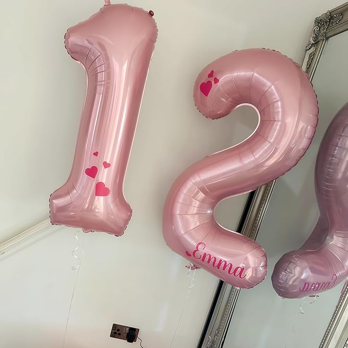 18 Foil Balloon Pastel Pink, 40 Inch Helium Number 1 & 8 Balloon for 18 Year Old Birthday Decorations, Large Self Inflating Mylar 18 Balloon for Girls 18th Birthday Party Anniversary Decor Supplies