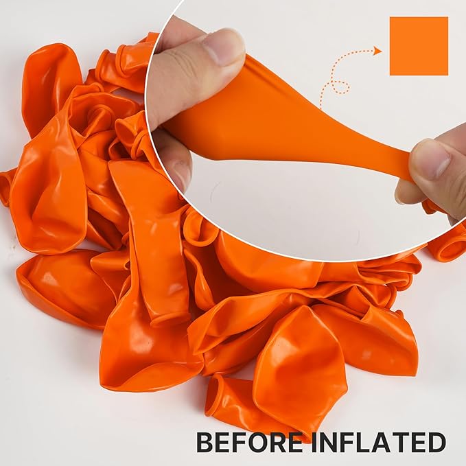 PartyWoo Orange Balloons 152pcs Different Sizes of 18 12 10 5 Inch Matte Fall Balloon Arch Kit Garland for Thanksgiving Halloween Little Cutie Baby Shower Birthday Party Decorations Orange-Y9