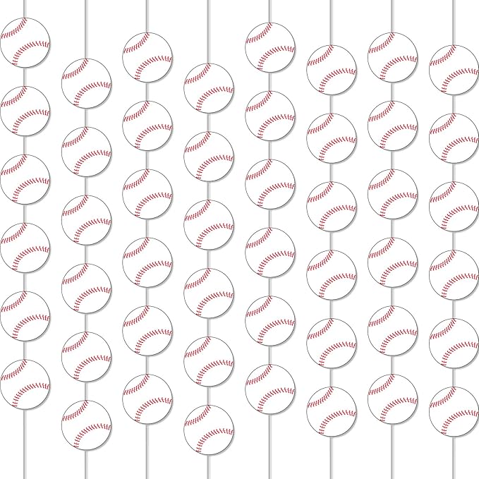8 Packs Baseball Party Banners Baseball Garland Kit Baseball Hanging Swirl Baseball Party Supplies Decorations Baseball Paper Cutouts for Birthday Party Home Classroom Favor Supplies Decor