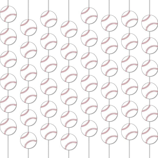 8 Packs Baseball Party Banners Baseball Garland Kit Baseball Hanging Swirl Baseball Party Supplies Decorations Baseball Paper Cutouts for Birthday Party Home Classroom Favor Supplies Decor