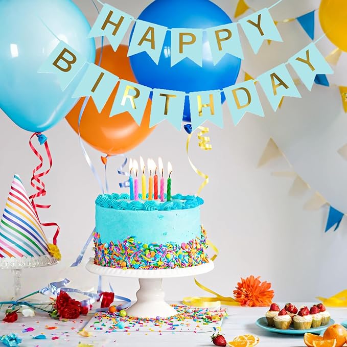 Happy Birthday Banner Party Banner Birthday Hanging Decoration for Women Men Girls Boys Adults Pets Party Backdrop Wall Decor Party Supplies
