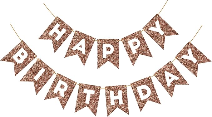 Brown Happy Birthday Banner Birthday Sign for Backdrop Brown Birthday Party Decorations for Boys Girls Happy Birthday Garland Bunting Banner Kids Adults Party Supplies