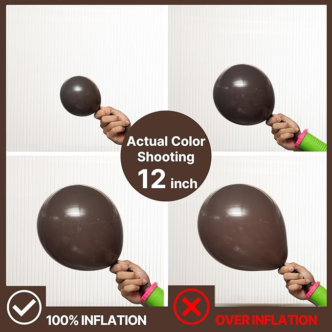 PartyWoo Dark Brown Balloons 155pcs Different Sizes of 18 12 10 5 Inch Boho Coffee Neutral Fall Balloon Arch Kit for Bachelorette Baby Shower Anniversary Birthday Party Decorations Brown-F20