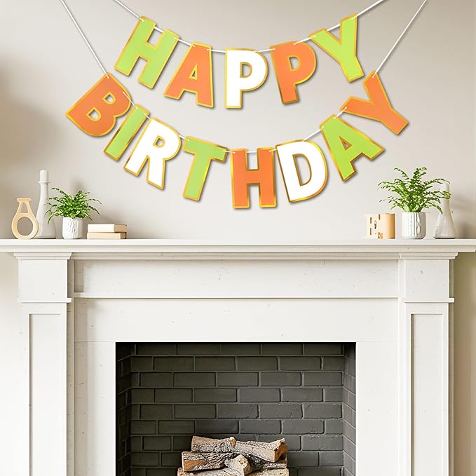 Happy Birthday Banner - 9ft Pre-Strung Happy Birthday Sign for Women, Men, Girls, Boys - No DIY Birthday Decorations & Party Supplies(Tri-Color)