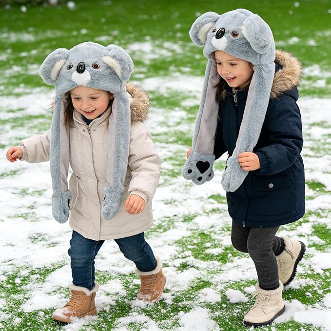 Animal Hat with Funny Plush Moving Ears,Crazy Hats for Kids Holiday Cosplay Easter Dress Up Cute Hat Kids Gift