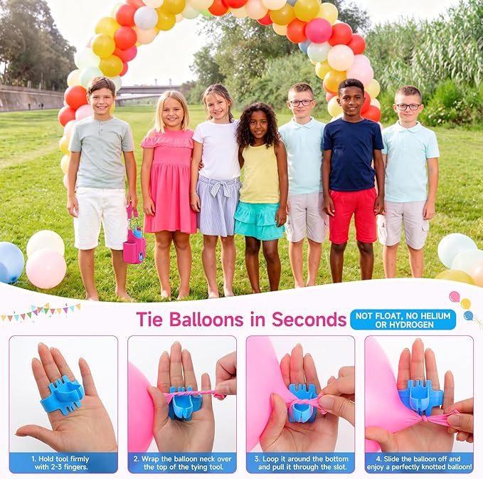 Rechargeable Balloon Pump, Portable Cordless Balloon Inflator with Carry Bag, Shoulder Strap & Tie Tool, Battery Operated Balloon Pump for Latex & Foil Balloons, Birthday Baby Shower Party Decorations