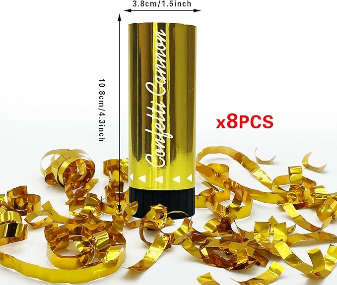 Party Confetti for Wedding Birthday Graduation Baby Shower Anniversary Christmas New Year's Kids Fun Party Supplies Decorations and Favors (Gold 2)