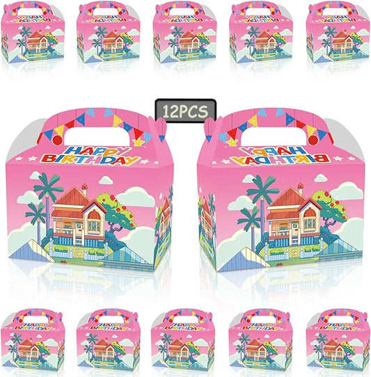 YOOUUQIAN Cartoon Blue Dog Birthday Party Supplies,Blue Party Decorations bags, candy boxes,Birthday Party Decoration bag(12 PCS)
