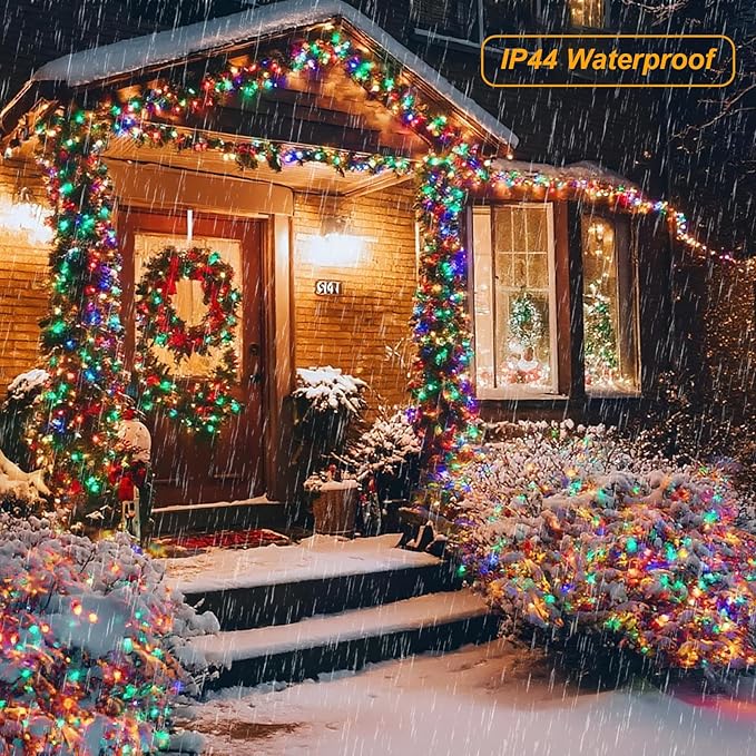 String Lights Battery Powered, 2 Pack Total 33 FT 100 LED Christmas Lights Indoor Outdoor Decoration, Twinkle Fairy Light for Classroom Dorm Xmas Tree Decoration, Warm White