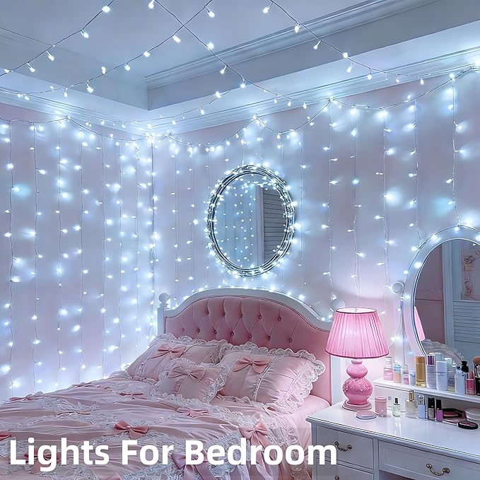 750 LED Christmas String Lights Outdoor, 240FT Twinkle Fairy Lights with Timer & Memory, 12 Modes Dimmable Waterproof Tree Light for House Patio Wedding Party Christmas Decororations, Cool White