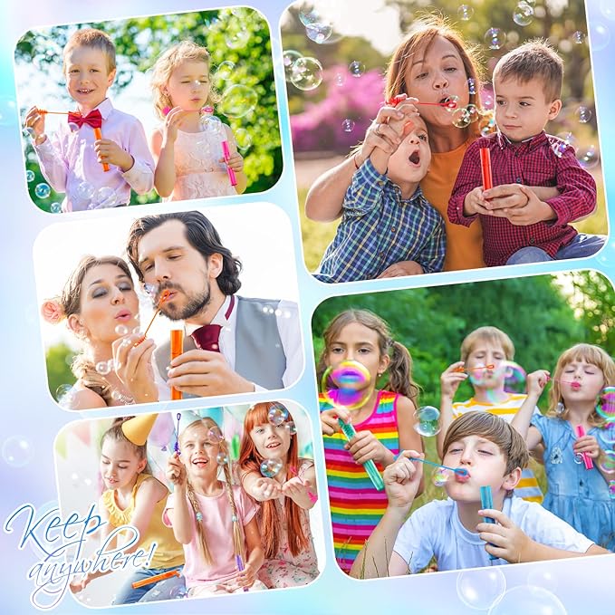 SpringFLower 300Pcs Dinosaur Mini Bubble Wands, Bubbles Party Favors for Kids, Birthday Party Favor Supplies, Goodie Bags, Carnival Prizes, Wedding, Outdoor & Indoor Activity for Girls Boys, 10 Colors