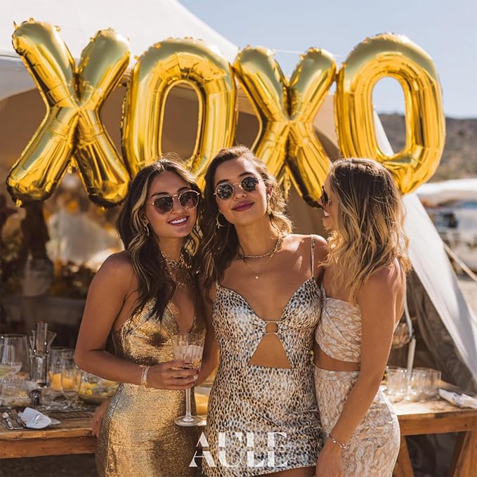 AULE 40 Inch Big Letter Balloon Gold D Large Foil Helium Alphabet Balloons A-Z for Birthday Anniversary Graduation New Year Party Decoration Supplies